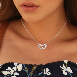 Handcuff necklace adorned...